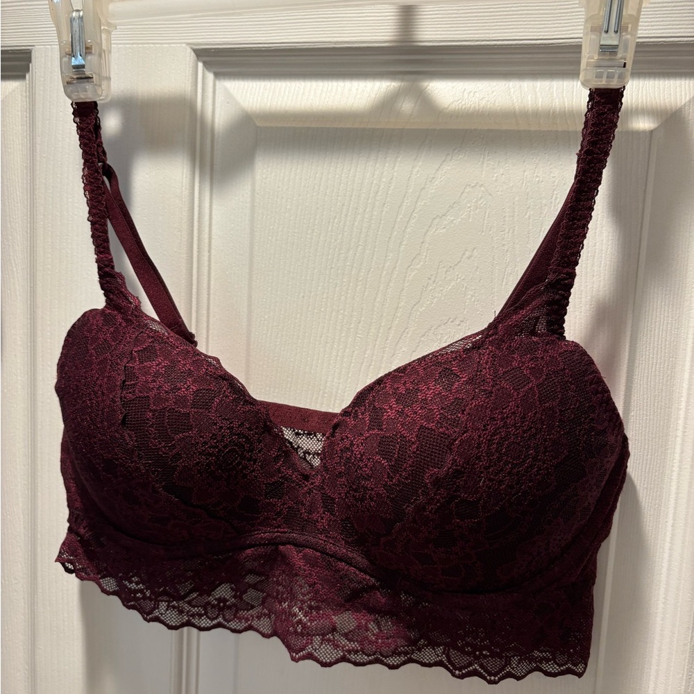 Victoria's Secret Burgundy Lace Bra